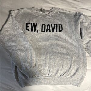 Schitt’s Creek “Ew, David” Gray Graphic Sweater